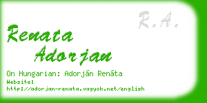 renata adorjan business card